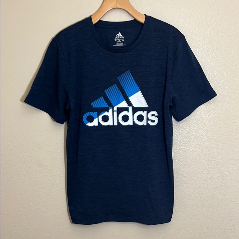 Adidas Navy Athletic Short Sleeve T-Shirt